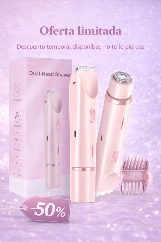 Depiladora waterproof 2 en 1: precisión, comodidad y cero dolor
