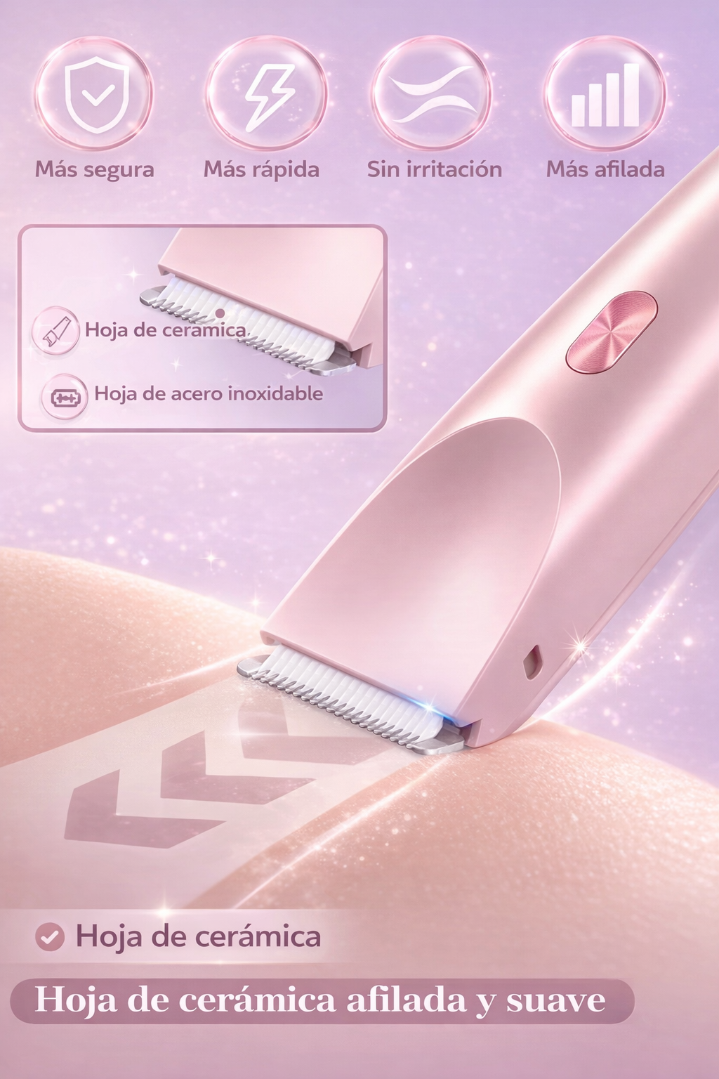 Depiladora waterproof 2 en 1: precisión, comodidad y cero dolor