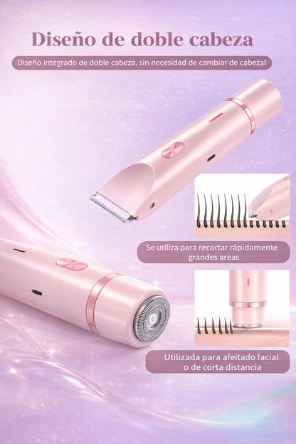 Depiladora waterproof 2 en 1: precisión, comodidad y cero dolor